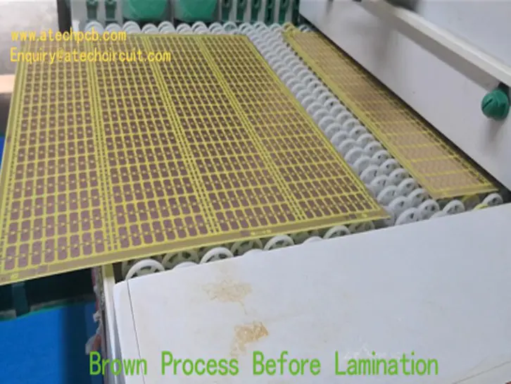 Brown process for multilayer PCB manufacturing