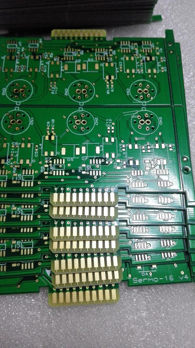 Double-sided PCB with gold fingers